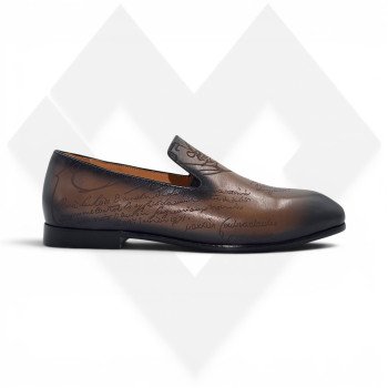 Berluti Cursive Galet Scritto Leather Loafer